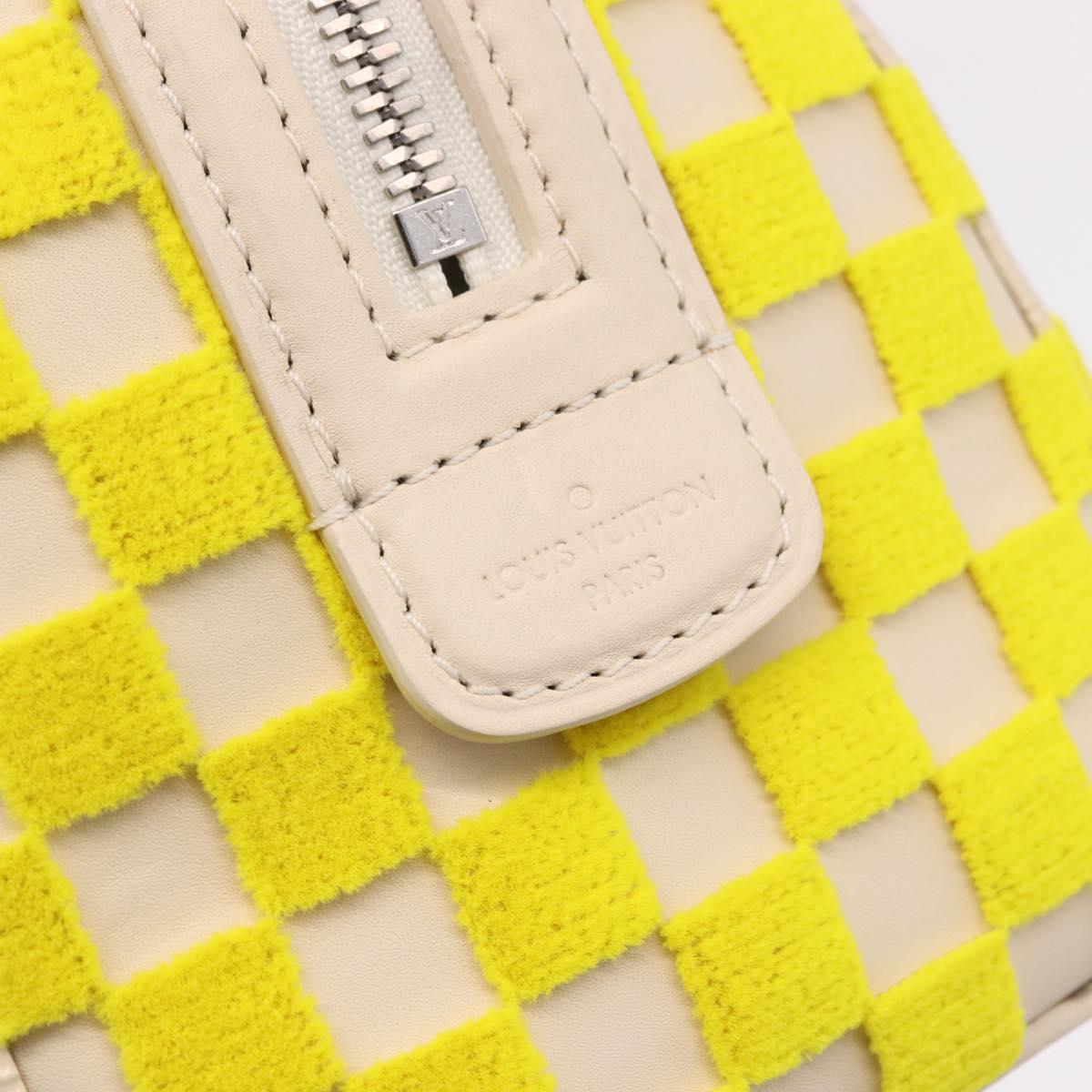LOUIS VUITTON Damier Cubic Speedy EW Bag Leather Yellow M48912 LV Auth 189876SM