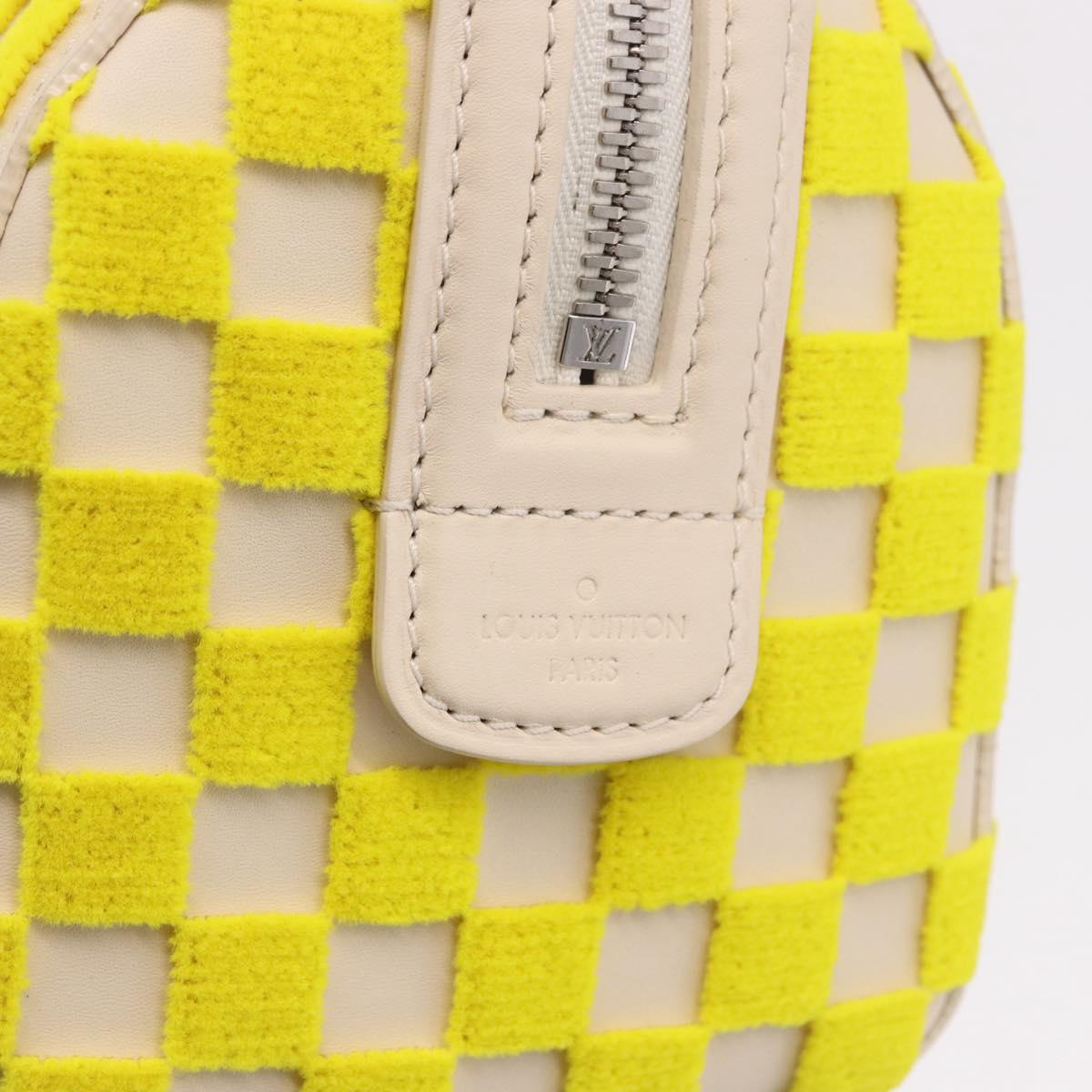LOUIS VUITTON Damier Cubic Speedy EW Bag Leather Yellow M48912 LV Auth 189876SM
