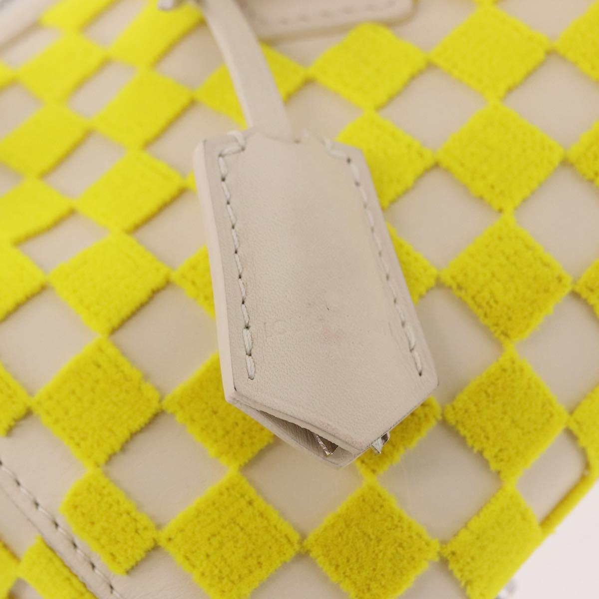 LOUIS VUITTON Damier Cubic Speedy EW Bag Leather Yellow M48912 LV Auth 189876SM