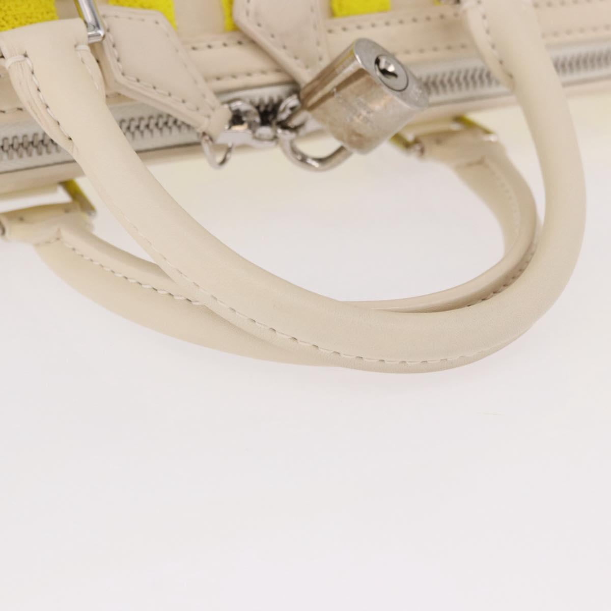 LOUIS VUITTON Damier Cubic Speedy EW Bag Leather Yellow M48912 LV Auth 189876SM