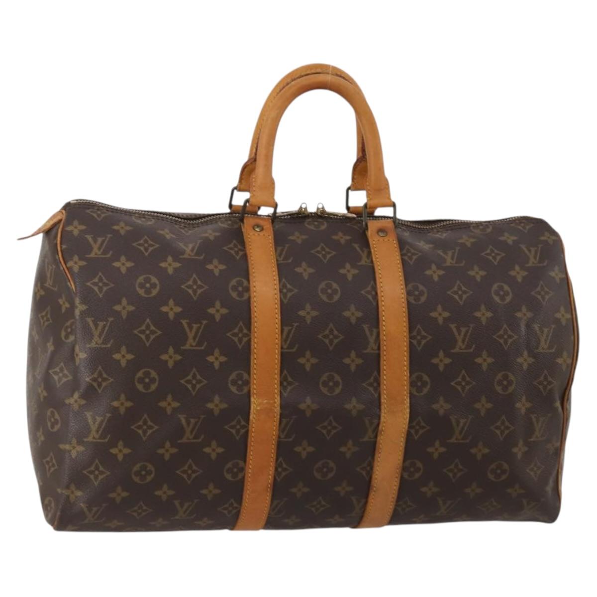 LOUIS VUITTON Monogram Keepall 45 Boston Bag M41428 LV Auth 189882