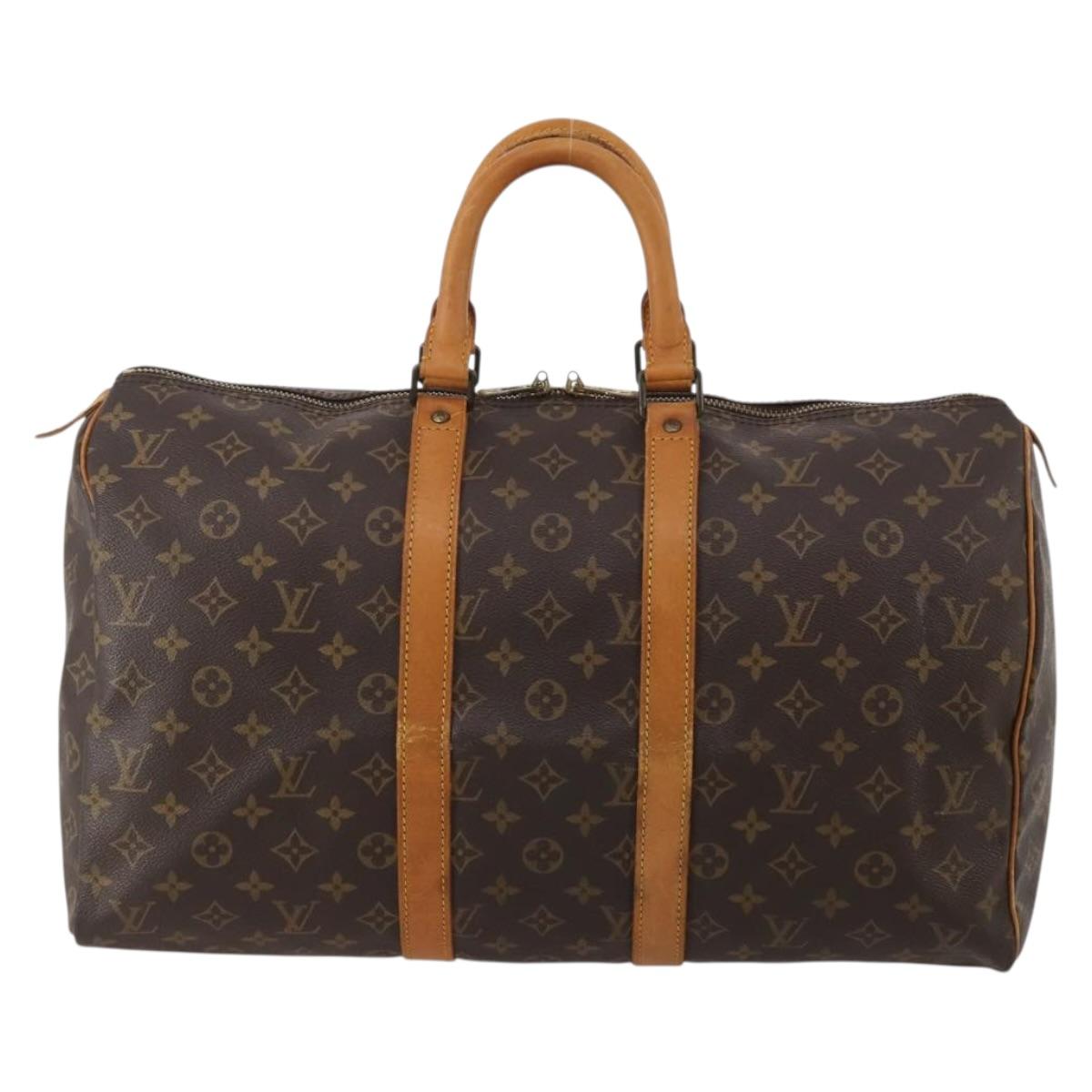 LOUIS VUITTON Monogram Keepall 45 Boston Bag M41428 LV Auth 189882