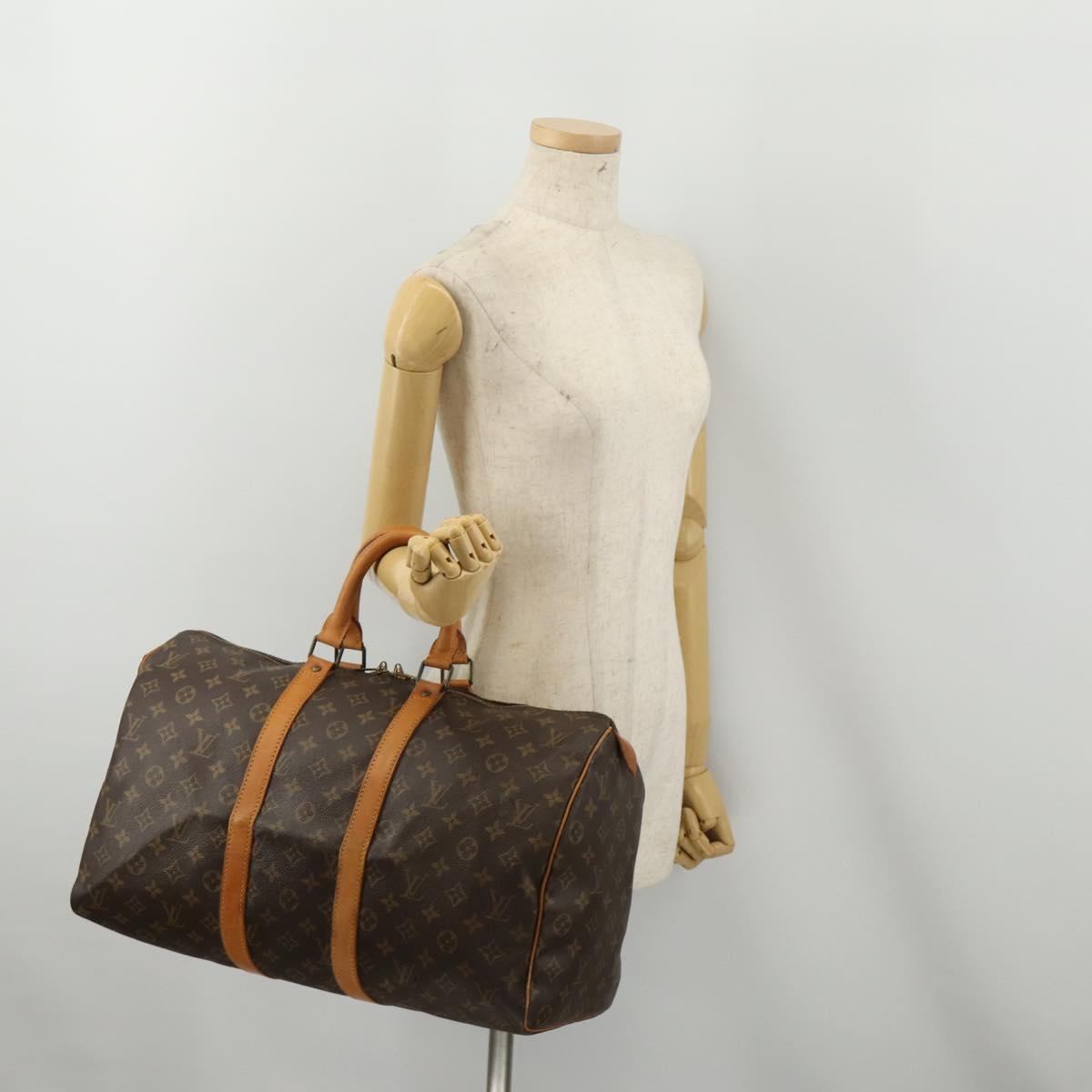 LOUIS VUITTON Monogram Keepall 45 Boston Bag M41428 LV Auth 189882