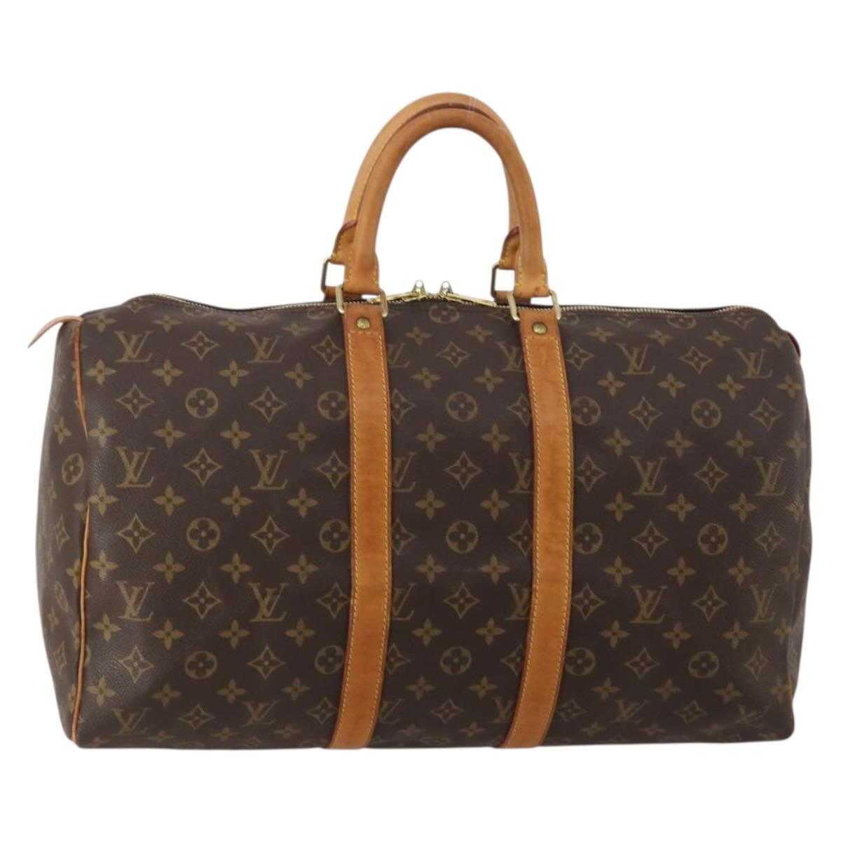 LOUIS VUITTON Monogram Keepall 45 Boston Bag M41428 LV Auth 189883