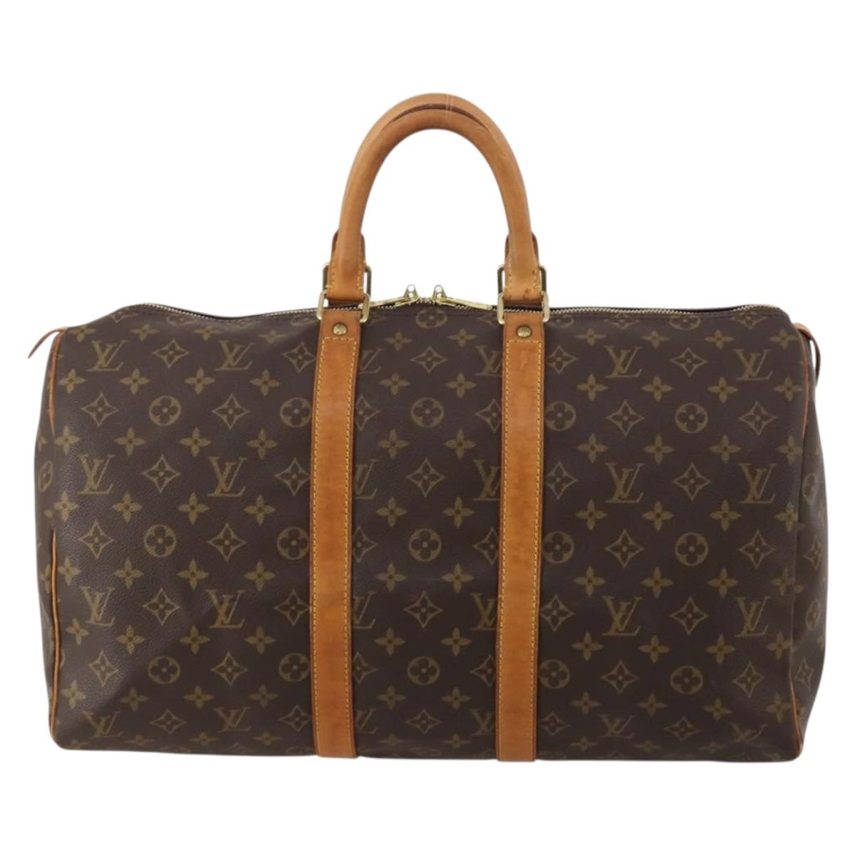LOUIS VUITTON Monogram Keepall 45 Boston Bag M41428 LV Auth 189883