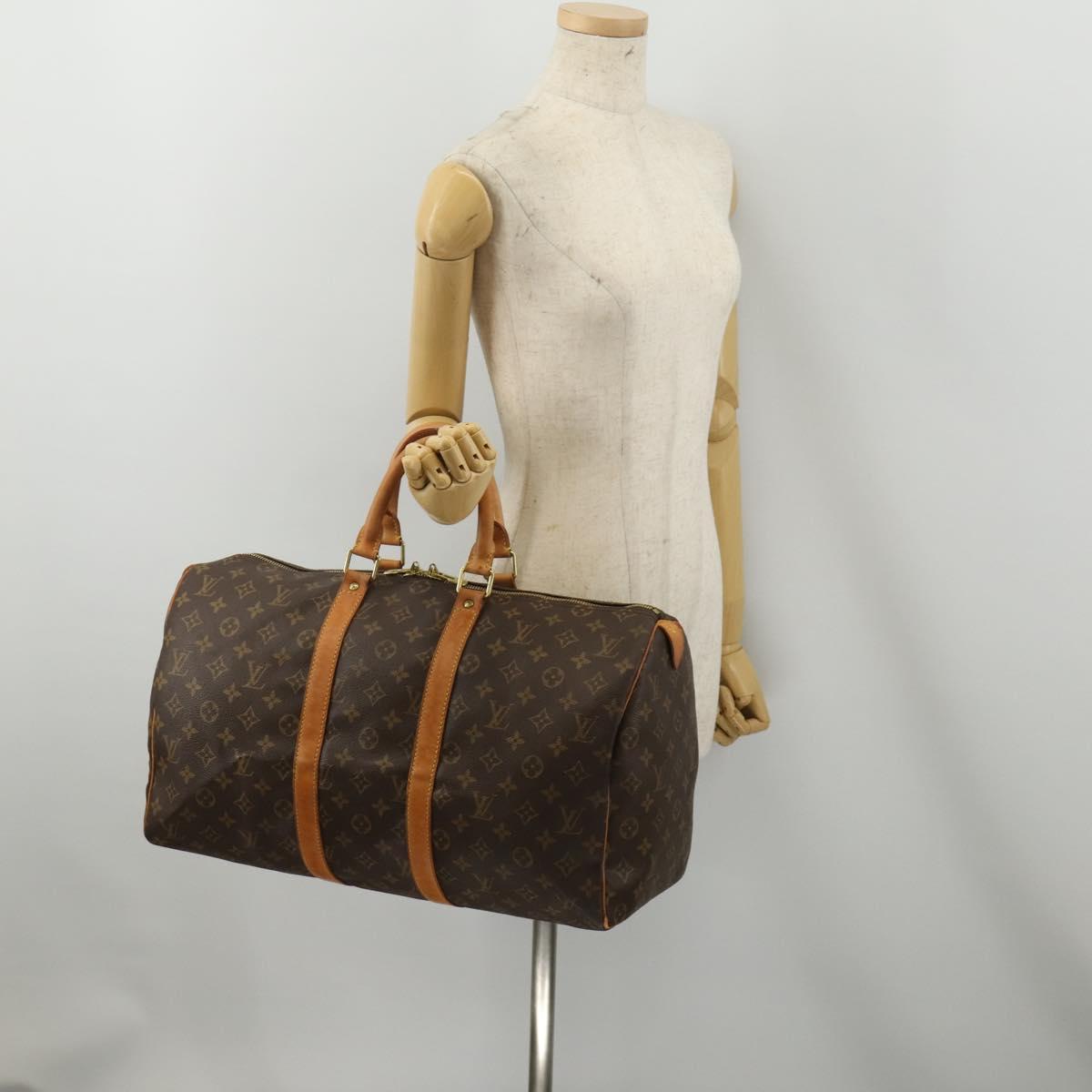 LOUIS VUITTON Monogram Keepall 45 Boston Bag M41428 LV Auth 189883