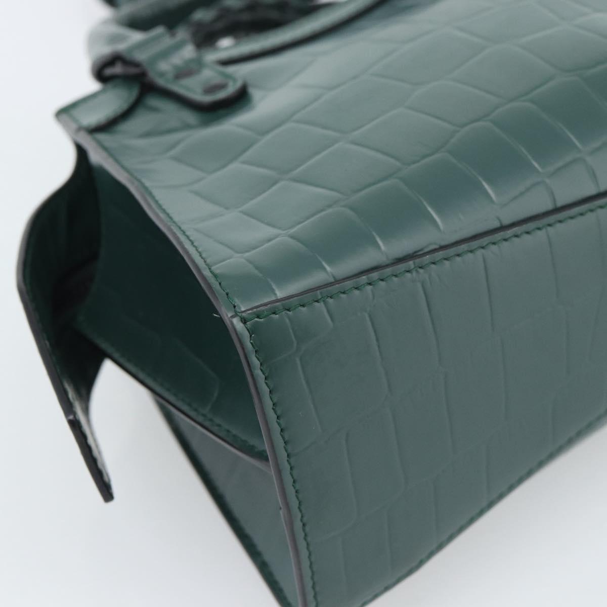 BALENCIAGA Neo Classic City Hand Bag Leather 2way Green 638524 Auth 189890SM