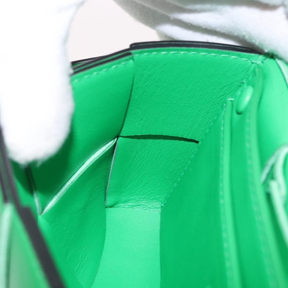 BOTTEGA VENETA MAXI INTRECCIATO Cassette Waist bag Leather Green Auth 189892M