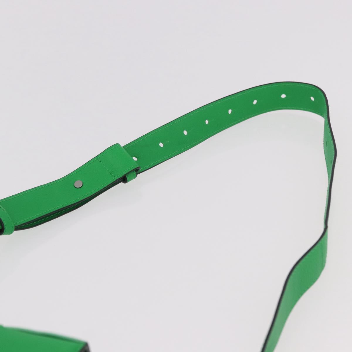 BOTTEGA VENETA MAXI INTRECCIATO Cassette Waist bag Leather Green Auth 189892M