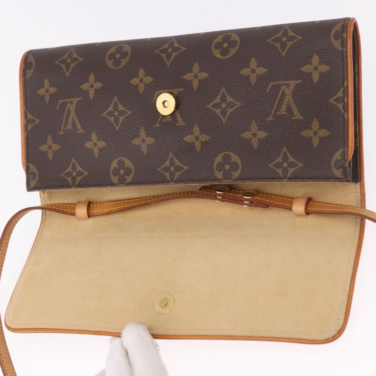 LOUIS VUITTON Monogram Pochette Twin GM Shoulder Bag M51852 LV Auth 189895A