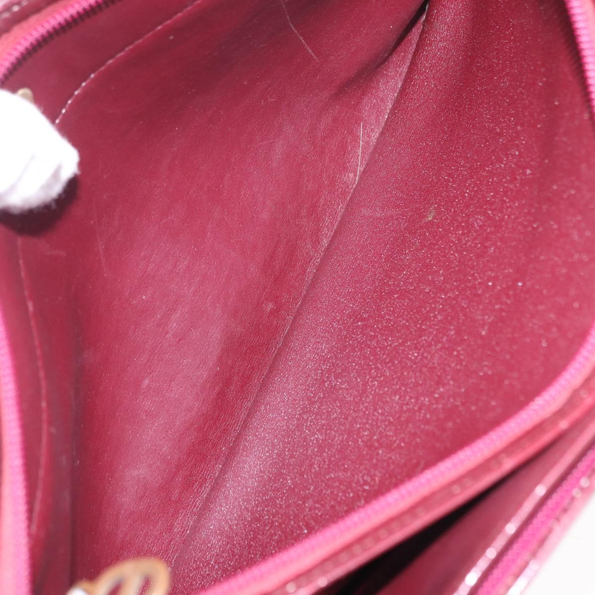 Christian Dior Trotter Canvas Shoulder Bag Red Gold Auth 189897