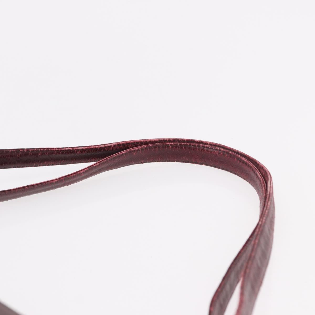 Christian Dior Trotter Canvas Shoulder Bag Red Gold Auth 189897