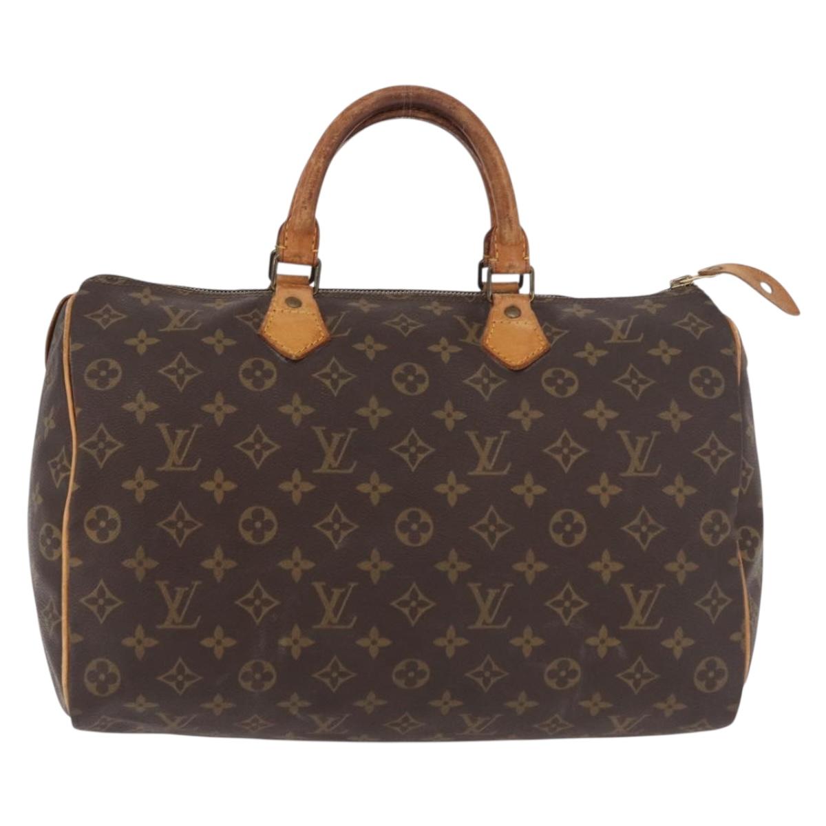 LOUIS VUITTON Monogram Speedy 35 Hand Bag M41524 LV Auth 189900