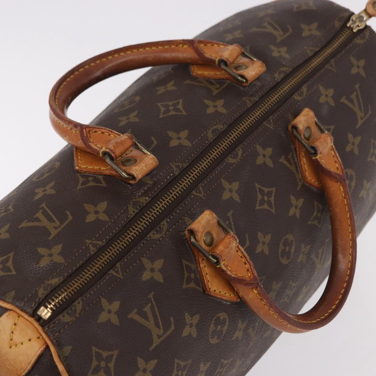 LOUIS VUITTON Monogram Speedy 35 Hand Bag M41524 LV Auth 189900