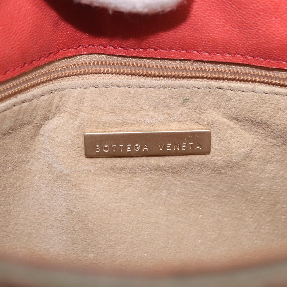 BOTTEGAVENETA Hand Bag Harako leather Beige Gold Auth 189905