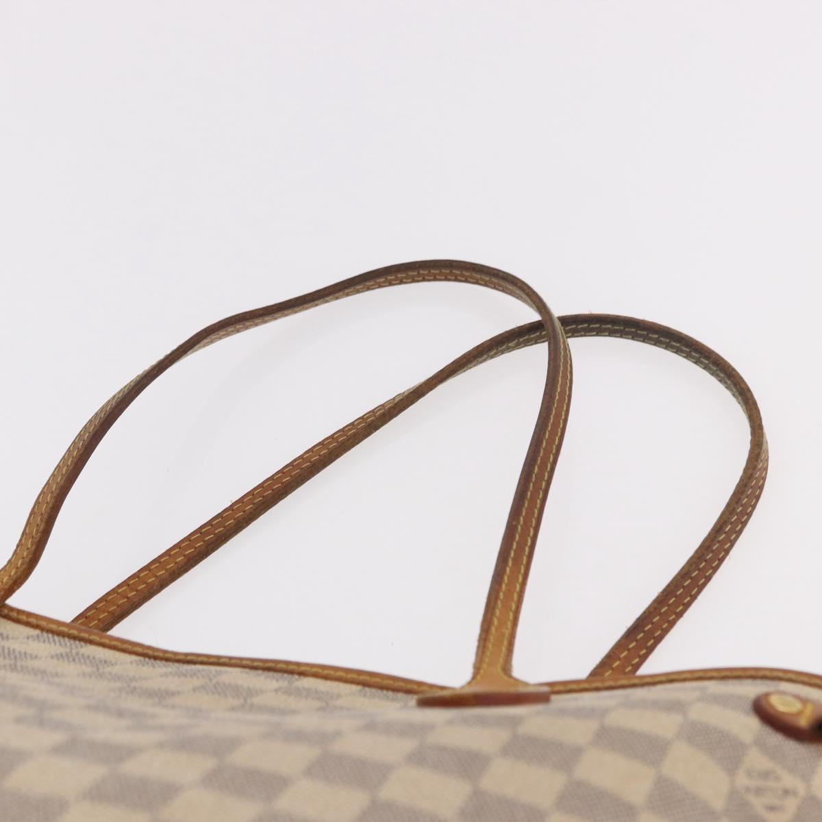 LOUIS VUITTON Damier Azur Neverfull MM Tote Bag N41605 LV Auth 189906