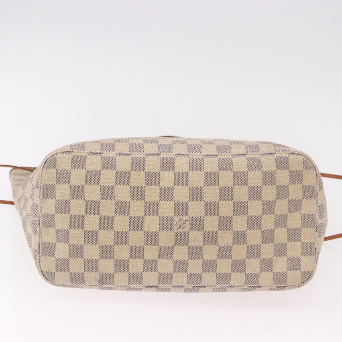 LOUIS VUITTON Damier Azur Neverfull MM Tote Bag N41605 LV Auth 189906