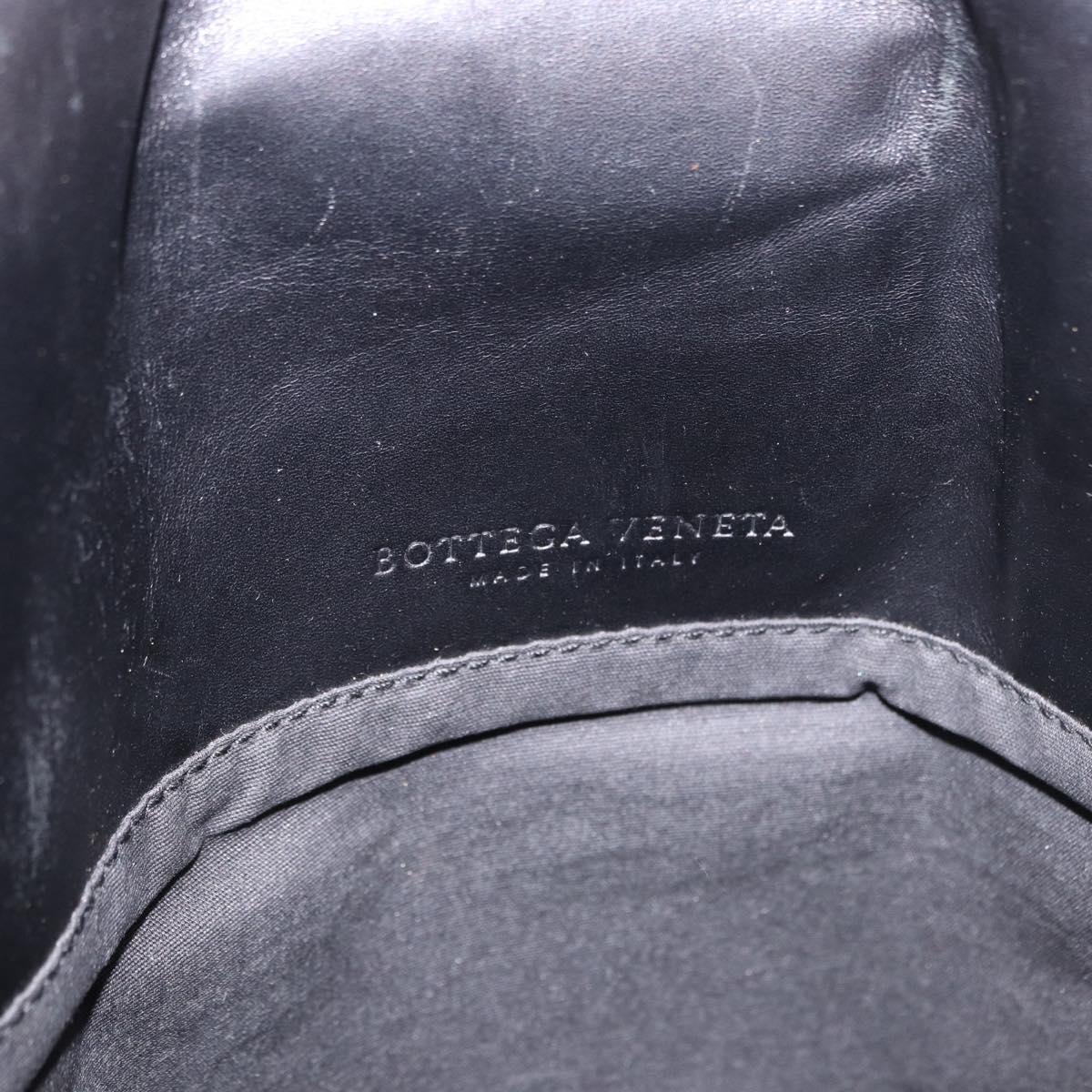 BOTTEGA VENETA INTRECCIATO Briefcase Leather Black Silver Auth 189914