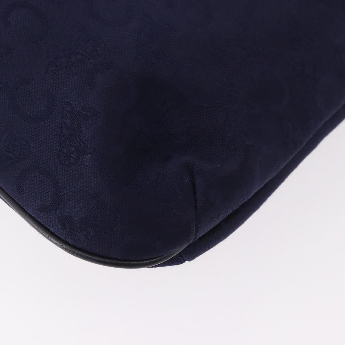 CELINE C Sulky Hand Bag Canvas Navy Auth 189917A
