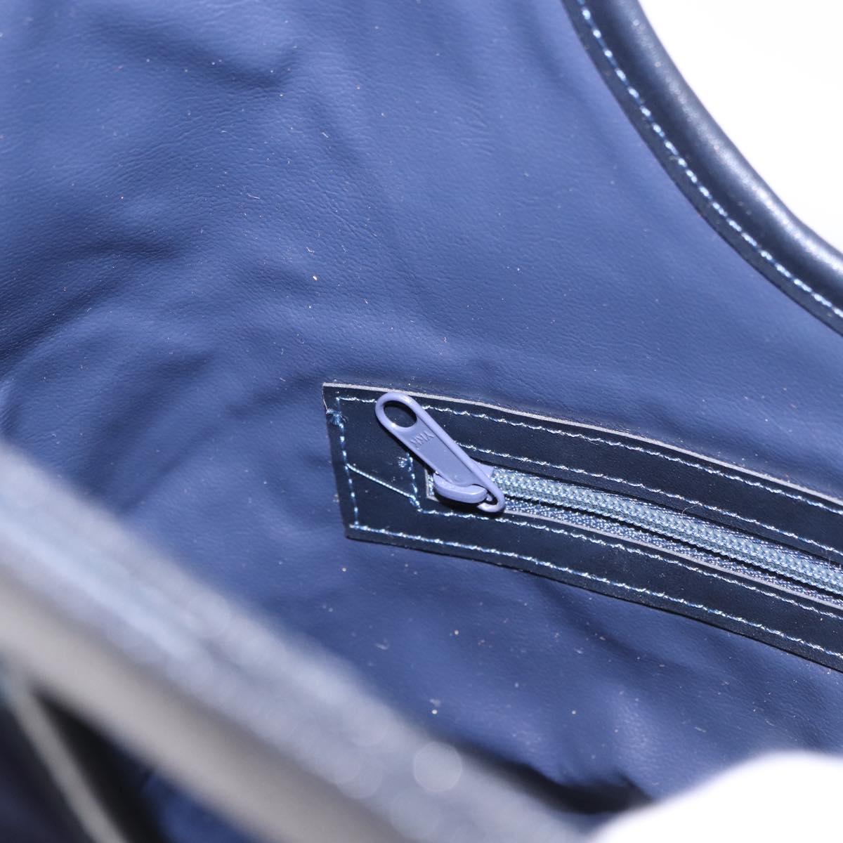 CELINE C Sulky Hand Bag Canvas Navy Auth 189917A