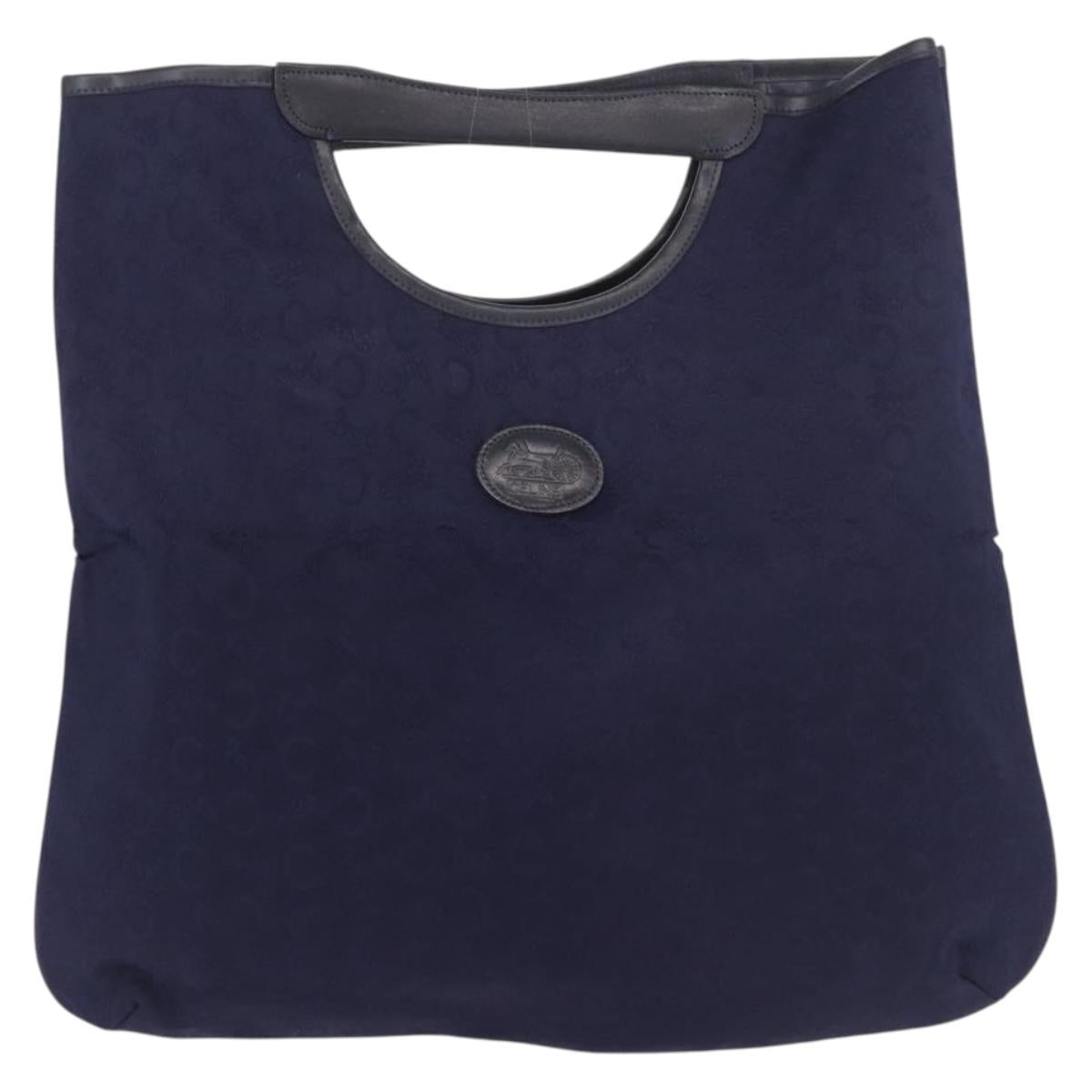 CELINE C Sulky Hand Bag Canvas Navy Auth 189917A