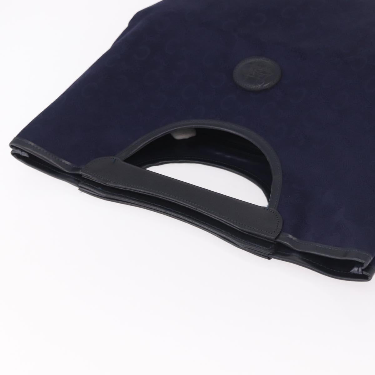 CELINE C Sulky Hand Bag Canvas Navy Auth 189917A