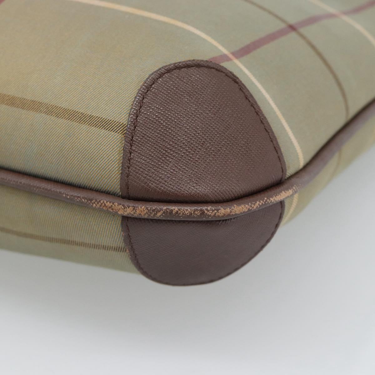 Burberrys Nova Check Tote Bag Canvas Beige Gold Auth 189920A