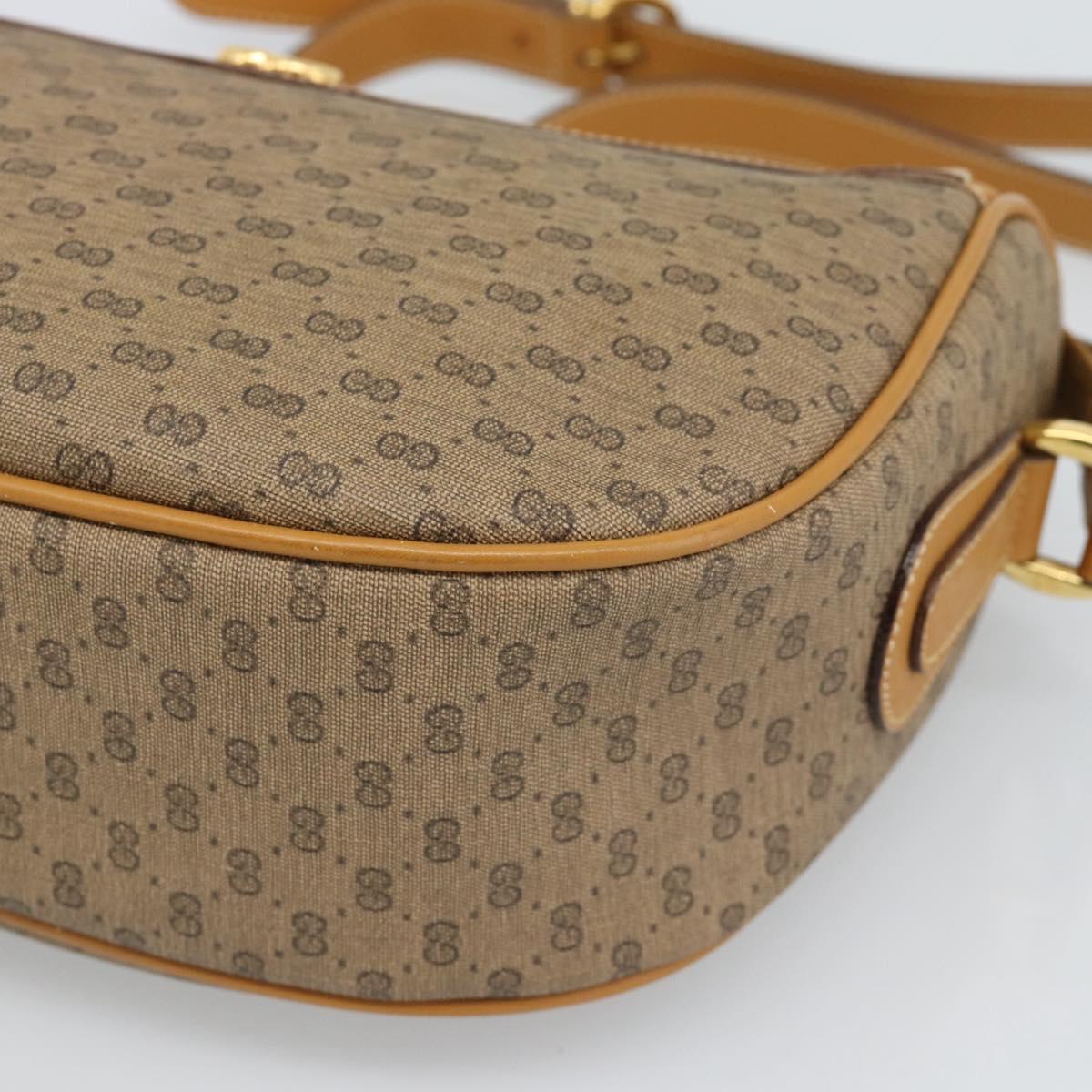GUCCI Micro GG Supreme Web Sherry Line Bag PVC Beige 001 58 0918 Auth 189922