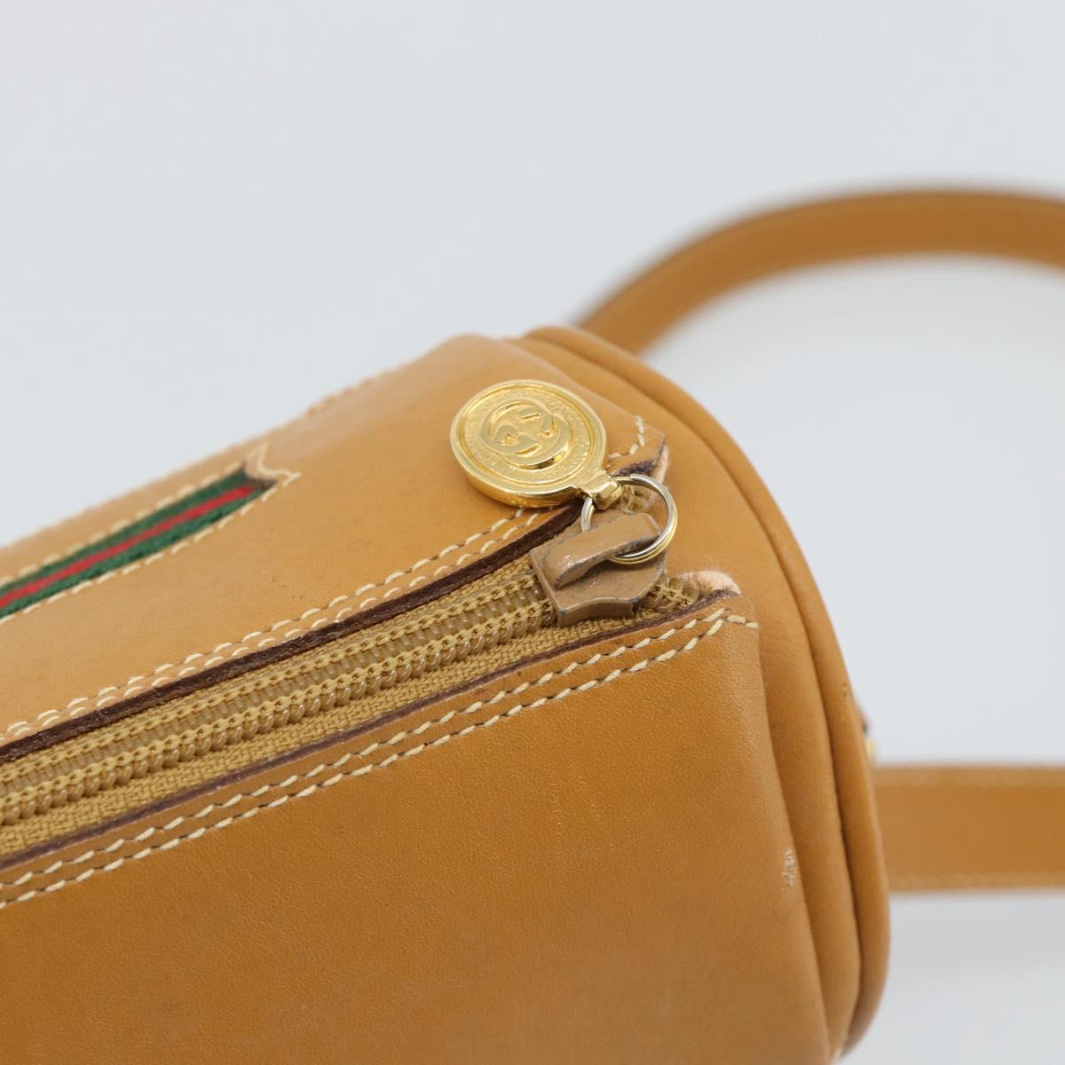 GUCCI Micro GG Supreme Web Sherry Line Bag PVC Beige 001 58 0918 Auth 189922