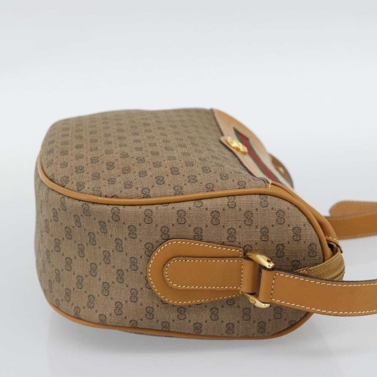 GUCCI Micro GG Supreme Web Sherry Line Bag PVC Beige 001 58 0918 Auth 189922