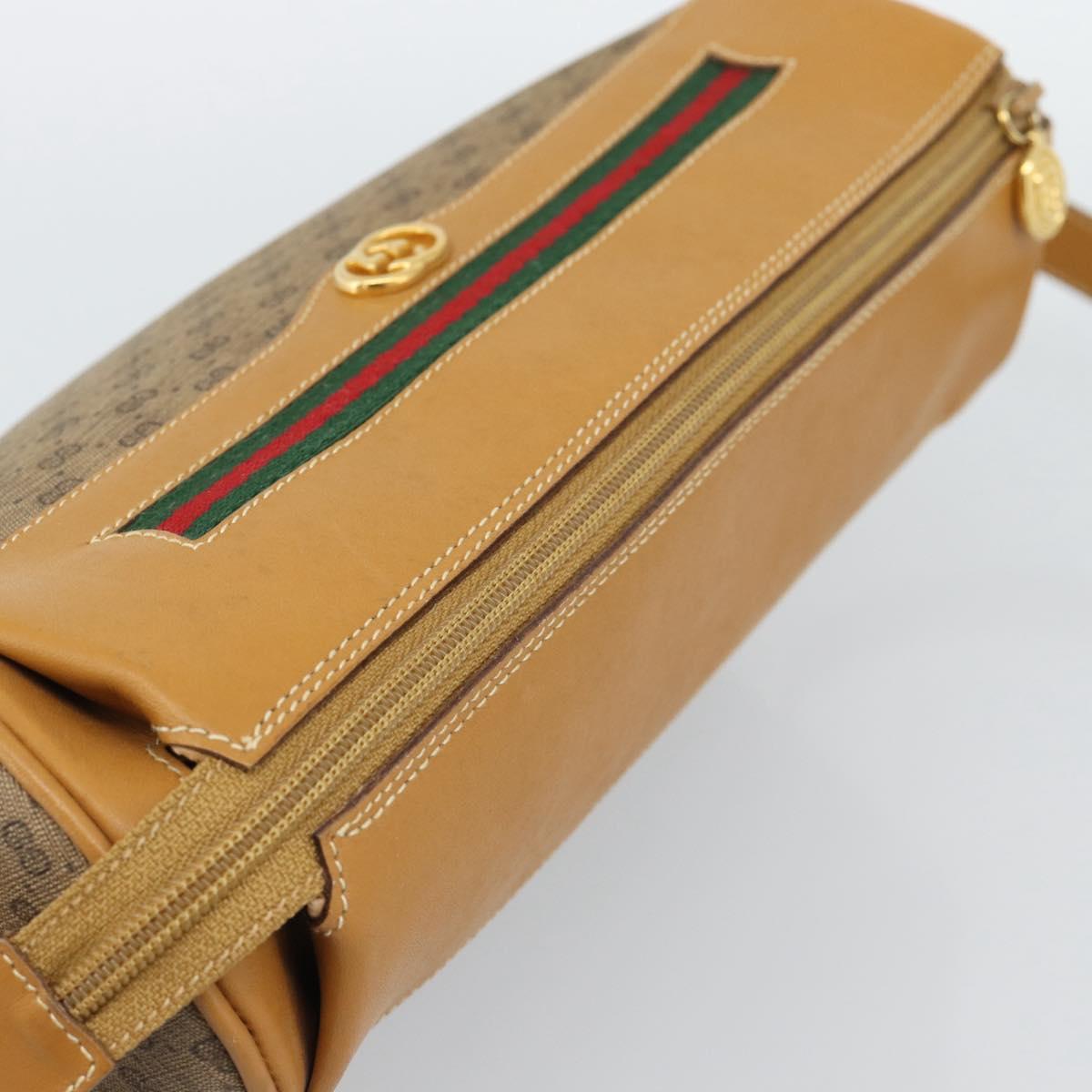 GUCCI Micro GG Supreme Web Sherry Line Bag PVC Beige 001 58 0918 Auth 189922