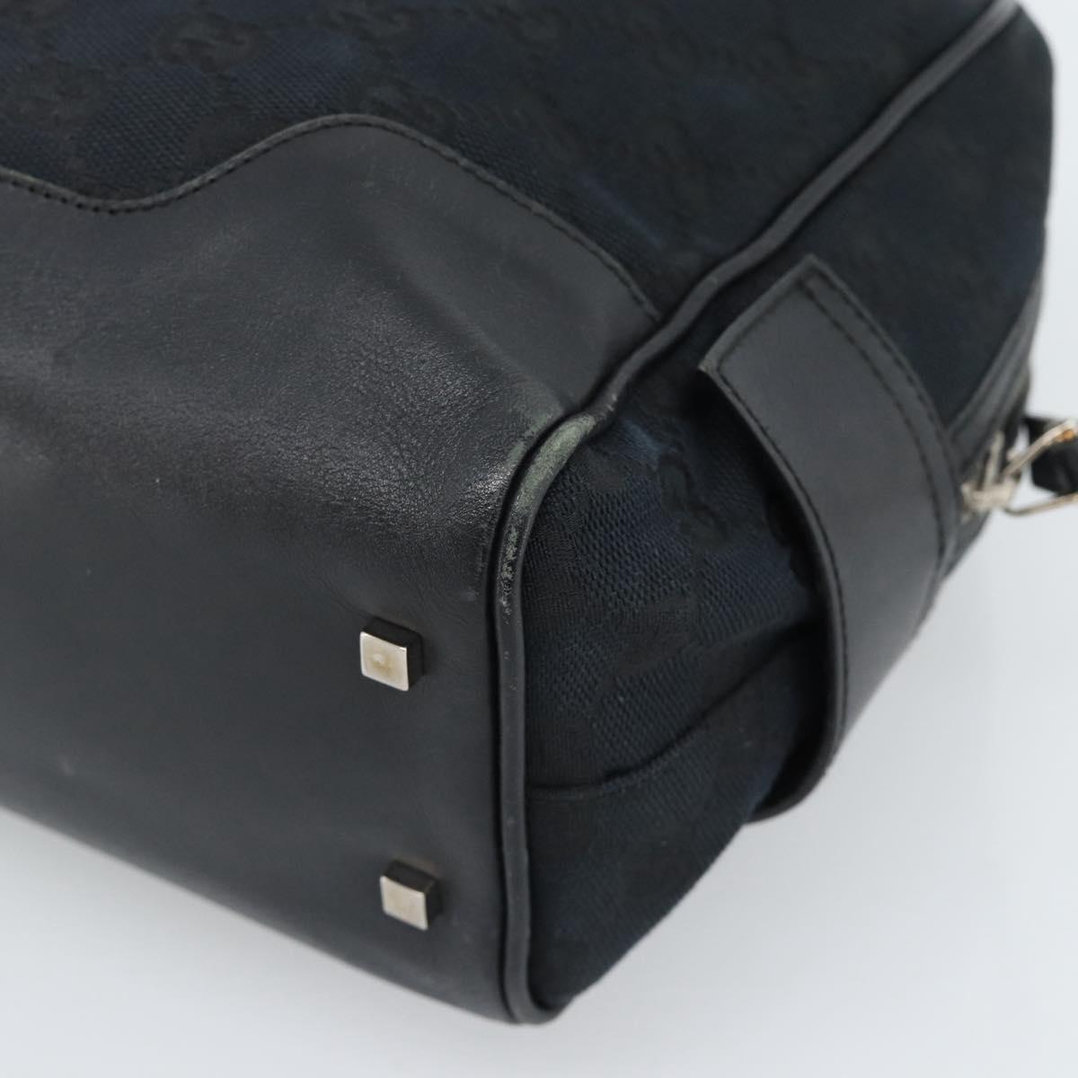 GUCCI GG Canvas Hand Bag Black Silver 002 1115 Auth 189936