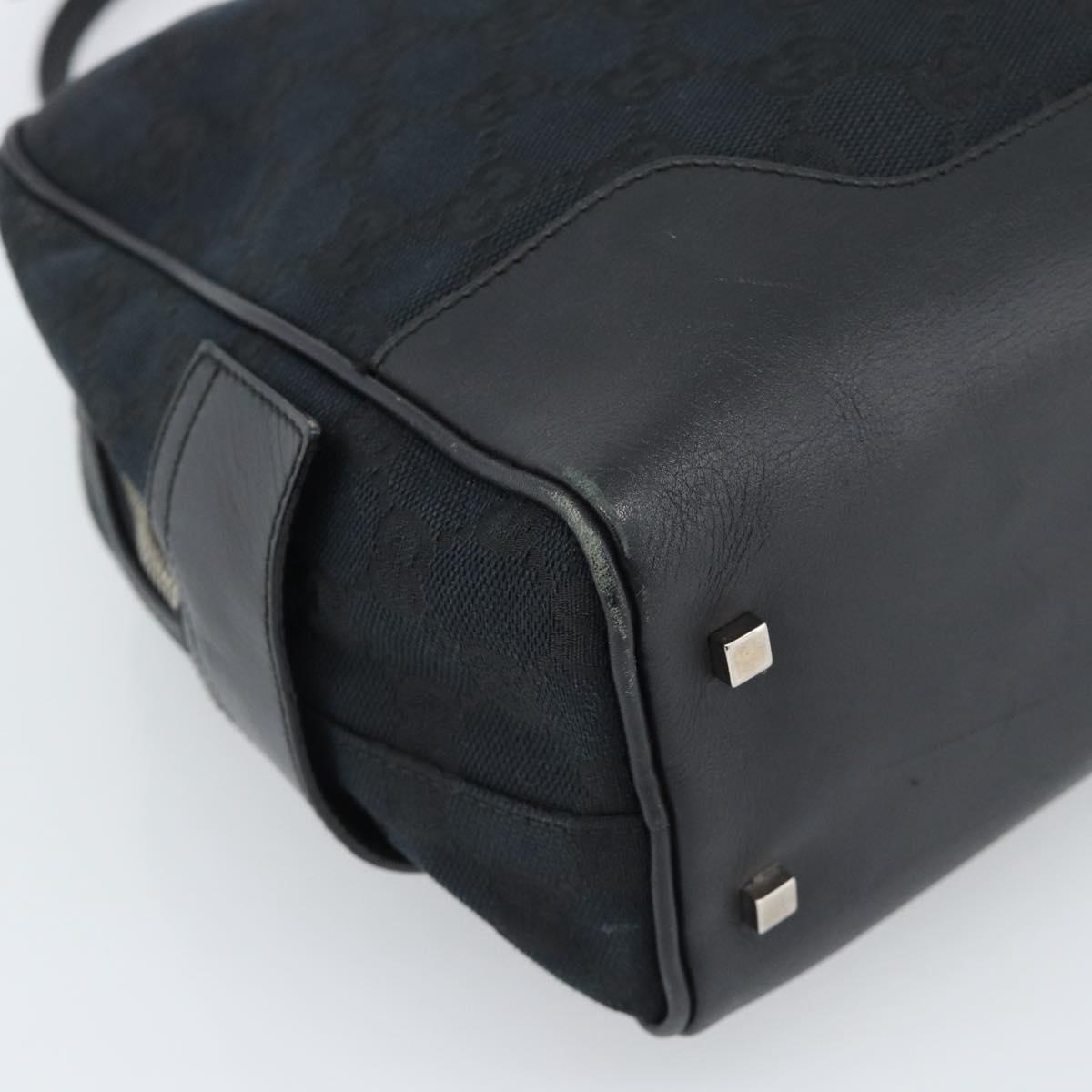GUCCI GG Canvas Hand Bag Black Silver 002 1115 Auth 189936