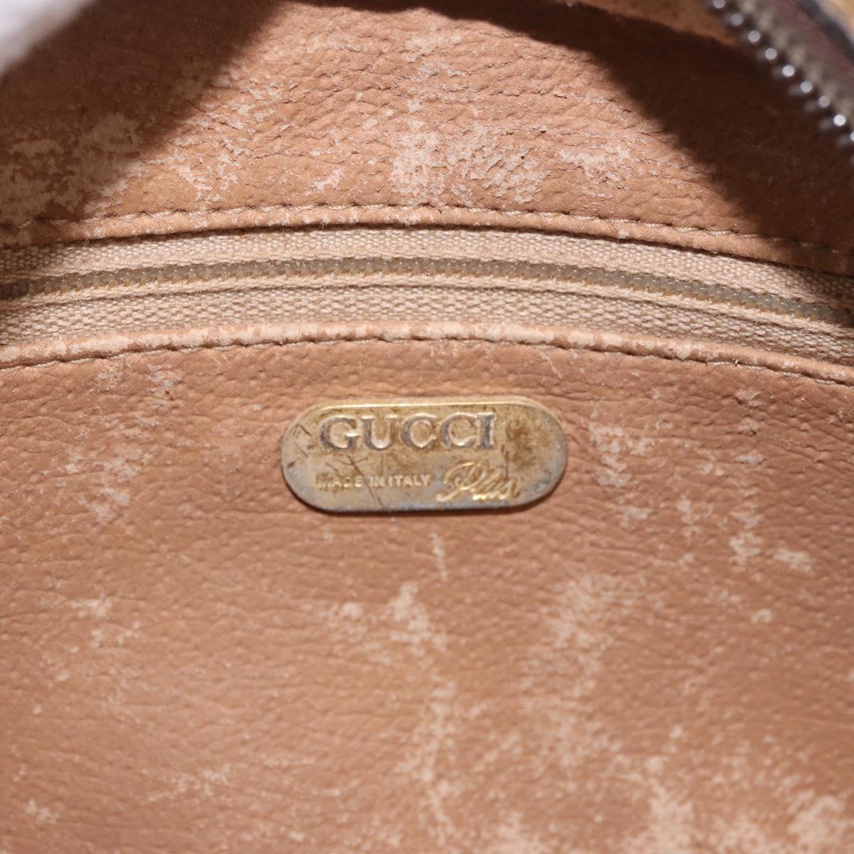 GUCCI GG Supreme Shoulder Bag PVC Beige Gold Auth 189942