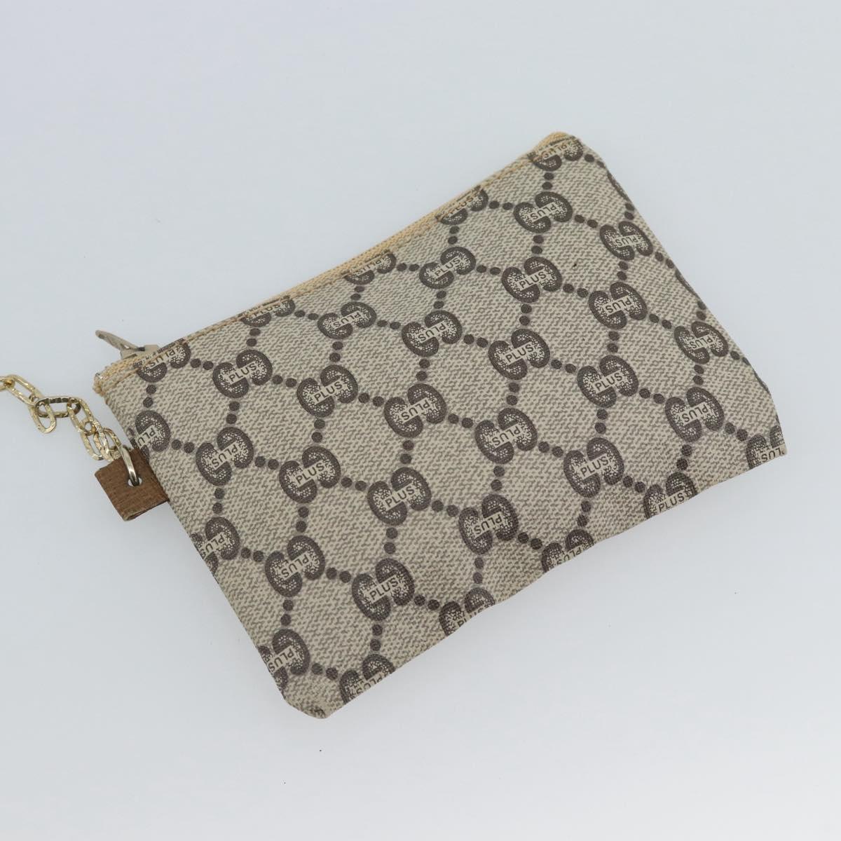 GUCCI GG Supreme Web Sherry Line Tote Bag PVC Beige Gold Auth 189947