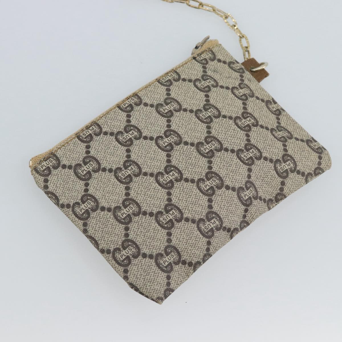 GUCCI GG Supreme Web Sherry Line Tote Bag PVC Beige Gold Auth 189947