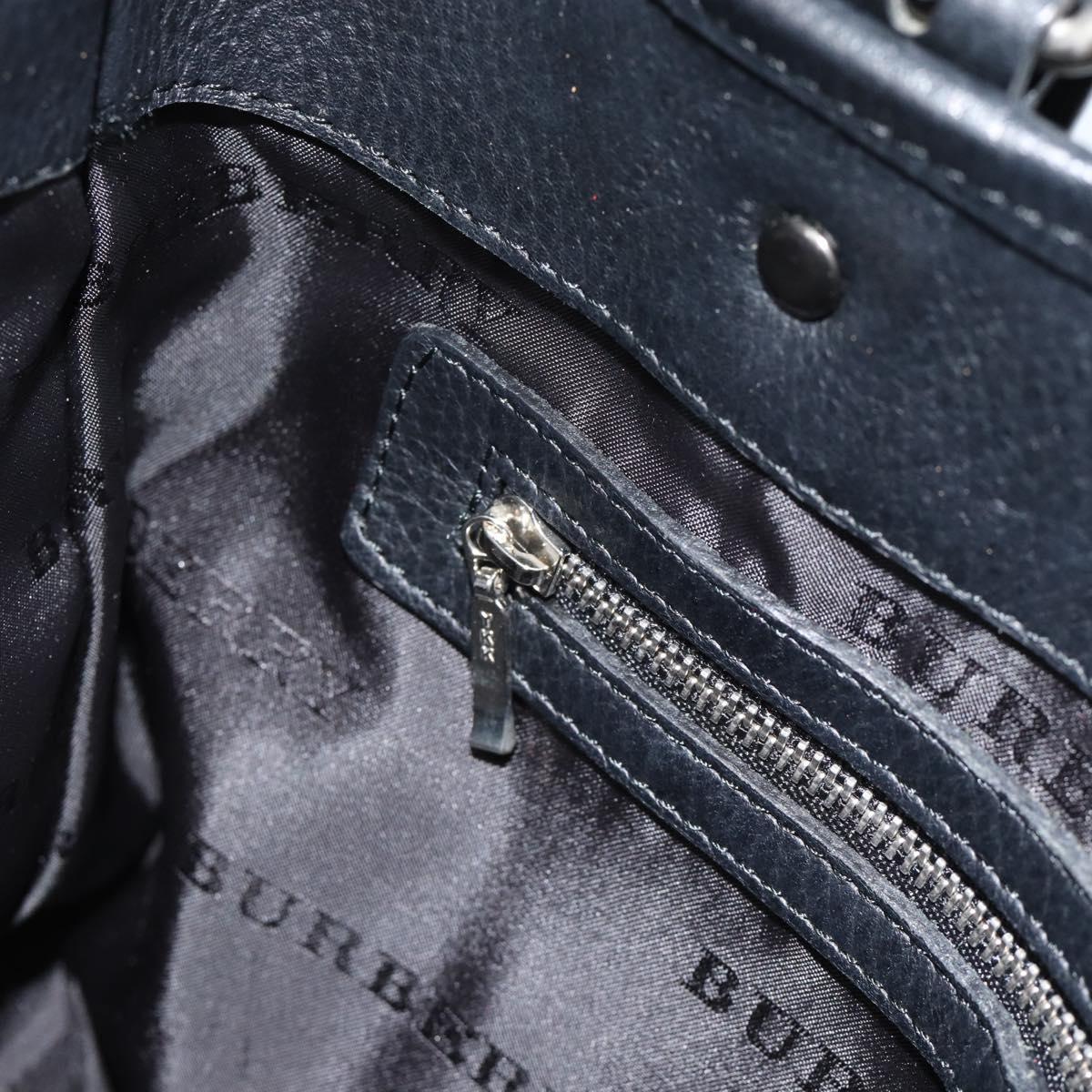 BURBERRY Nova Check Tote Bag Canvas Beige Silver Auth 189960A
