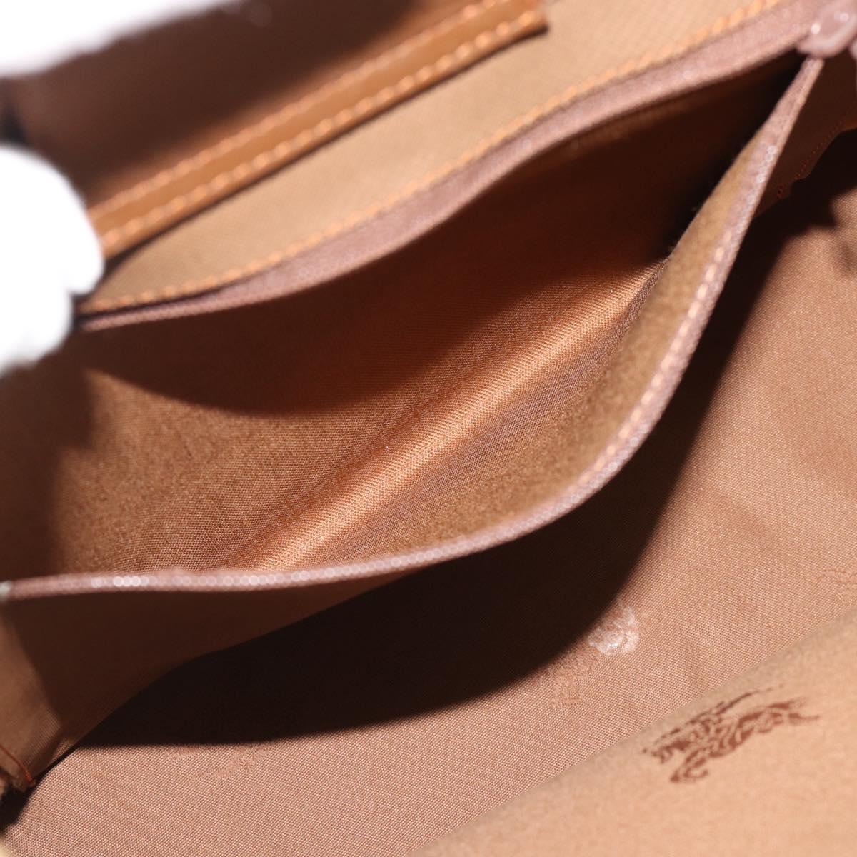 Burberrys Nova Check Shoulder Bag Canvas Beige Gold Auth 189972A