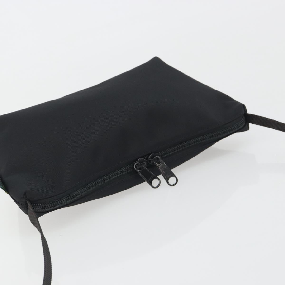Herve Chapelier Shoulder Bag Canvas Black Auth 189983A