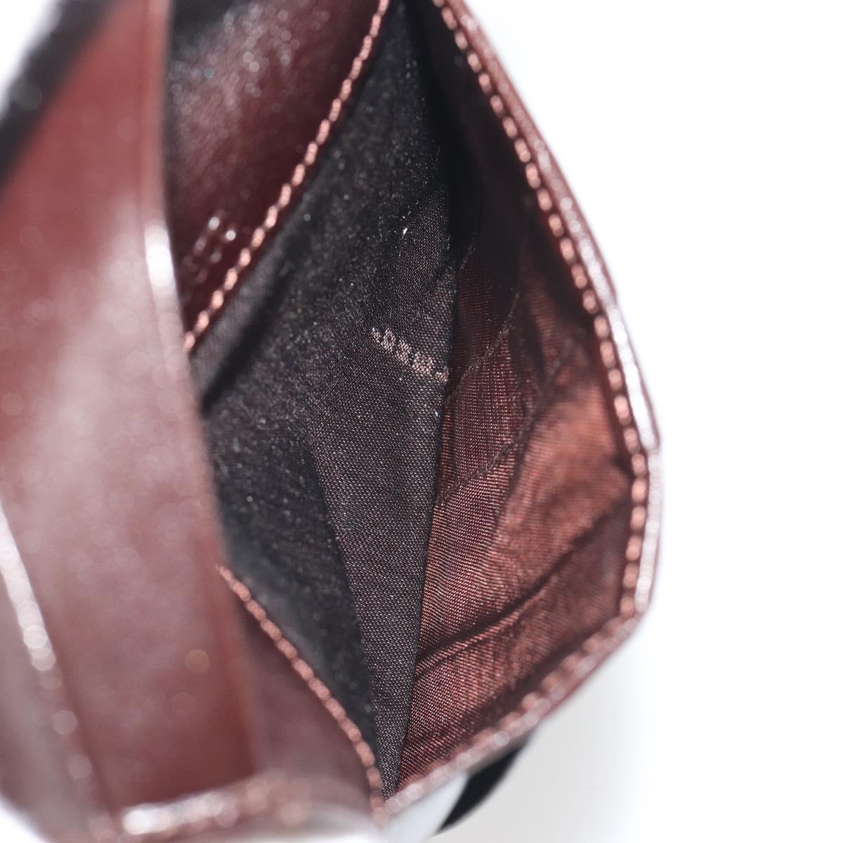 FENDI Zucca Canvas Compact Wallet Black Brown Auth 189991A