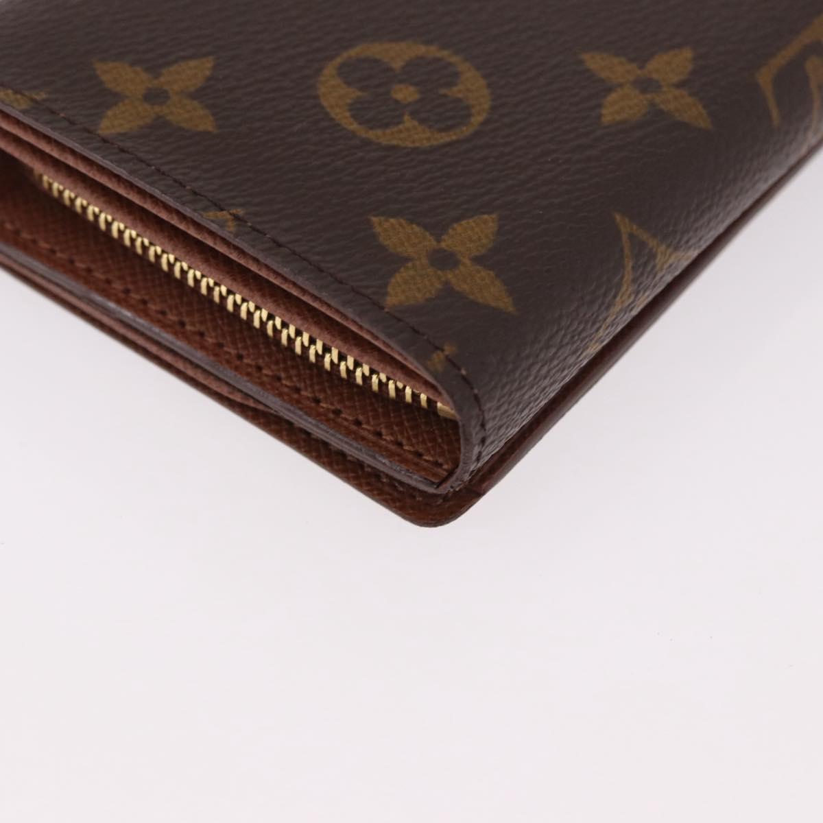 LOUIS VUITTON Monogram Porte Monnaie Billets Tresor Wallet M61730 Auth 189995A