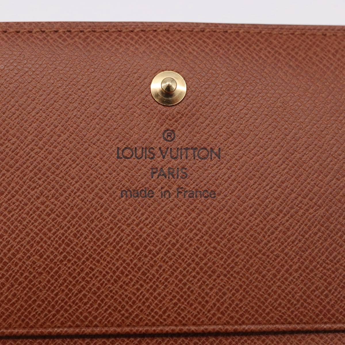 LOUIS VUITTON Monogram Porte Monnaie Billets Tresor Wallet M61730 Auth 189995A