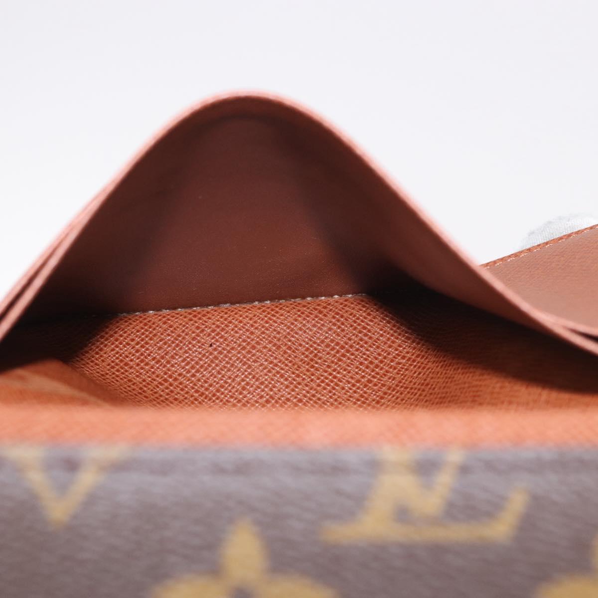LOUIS VUITTON Monogram Porte Monnaie Billets Tresor Wallet M61730 Auth 189995A