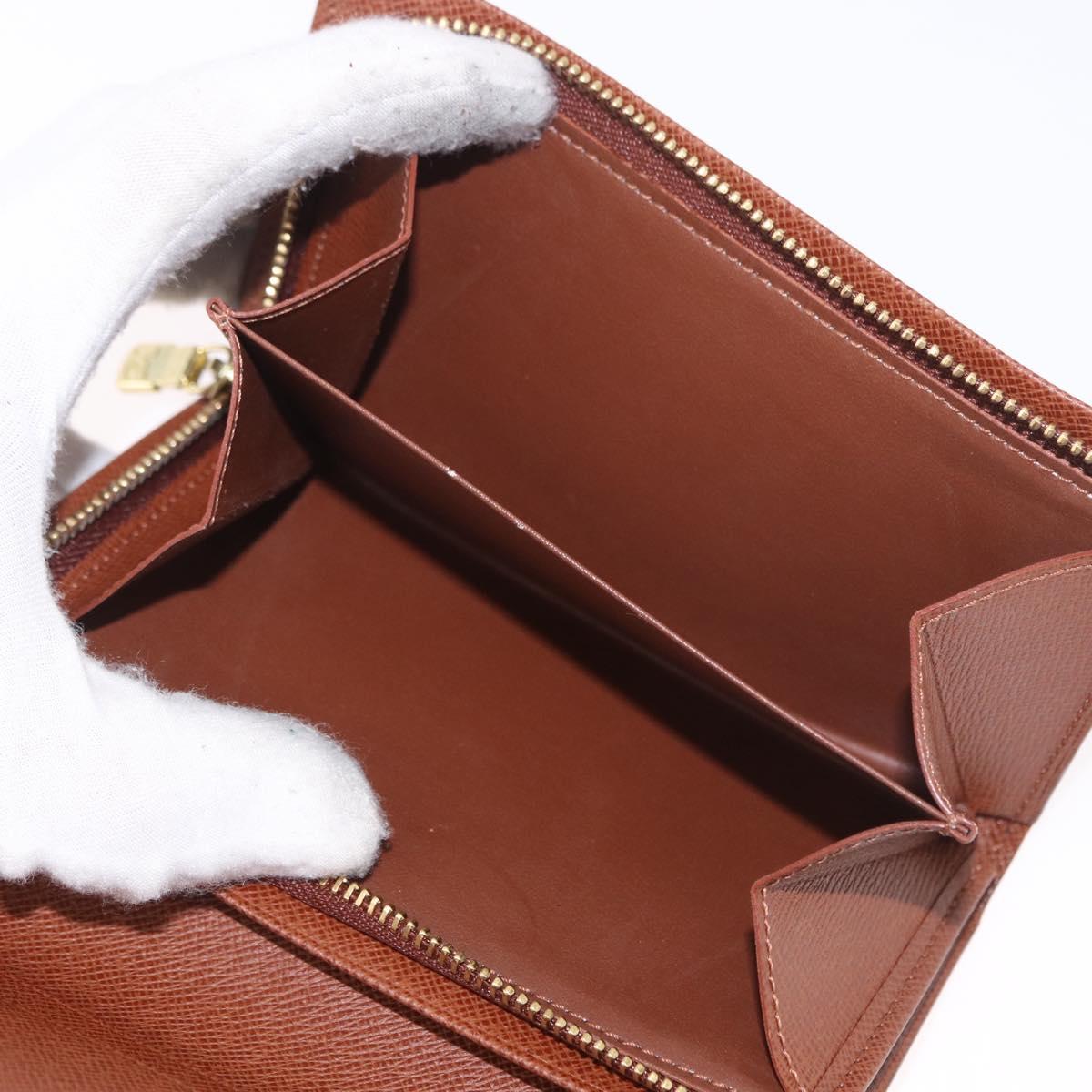 LOUIS VUITTON Monogram Porte Monnaie Billets Tresor Wallet M61730 Auth 189995A