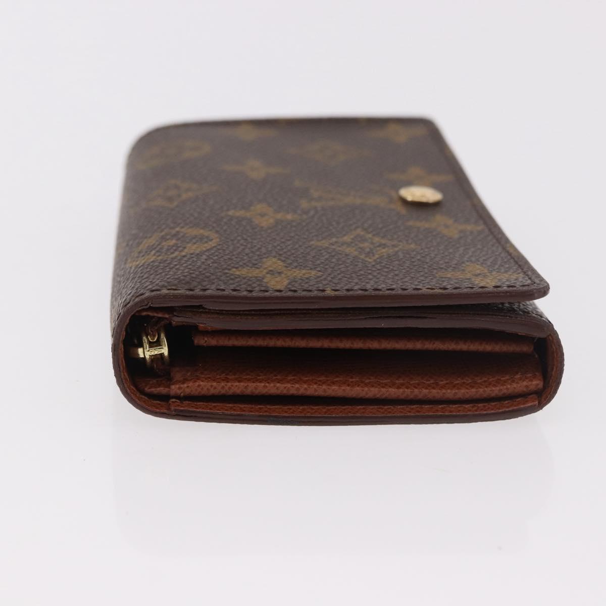 LOUIS VUITTON Monogram Porte Monnaie Billets Tresor Wallet M61730 Auth 189995A