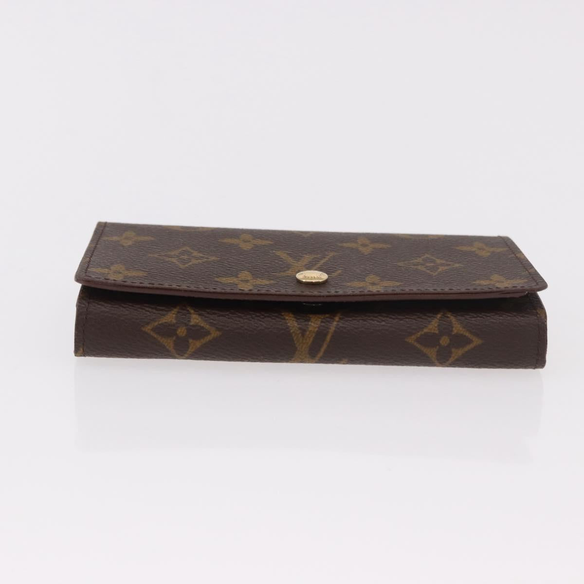 LOUIS VUITTON Monogram Porte Monnaie Billets Tresor Wallet M61730 Auth 189995A