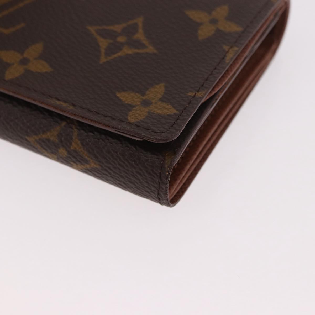 LOUIS VUITTON Monogram Porte Monnaie Billets Tresor Wallet M61730 Auth 189995A