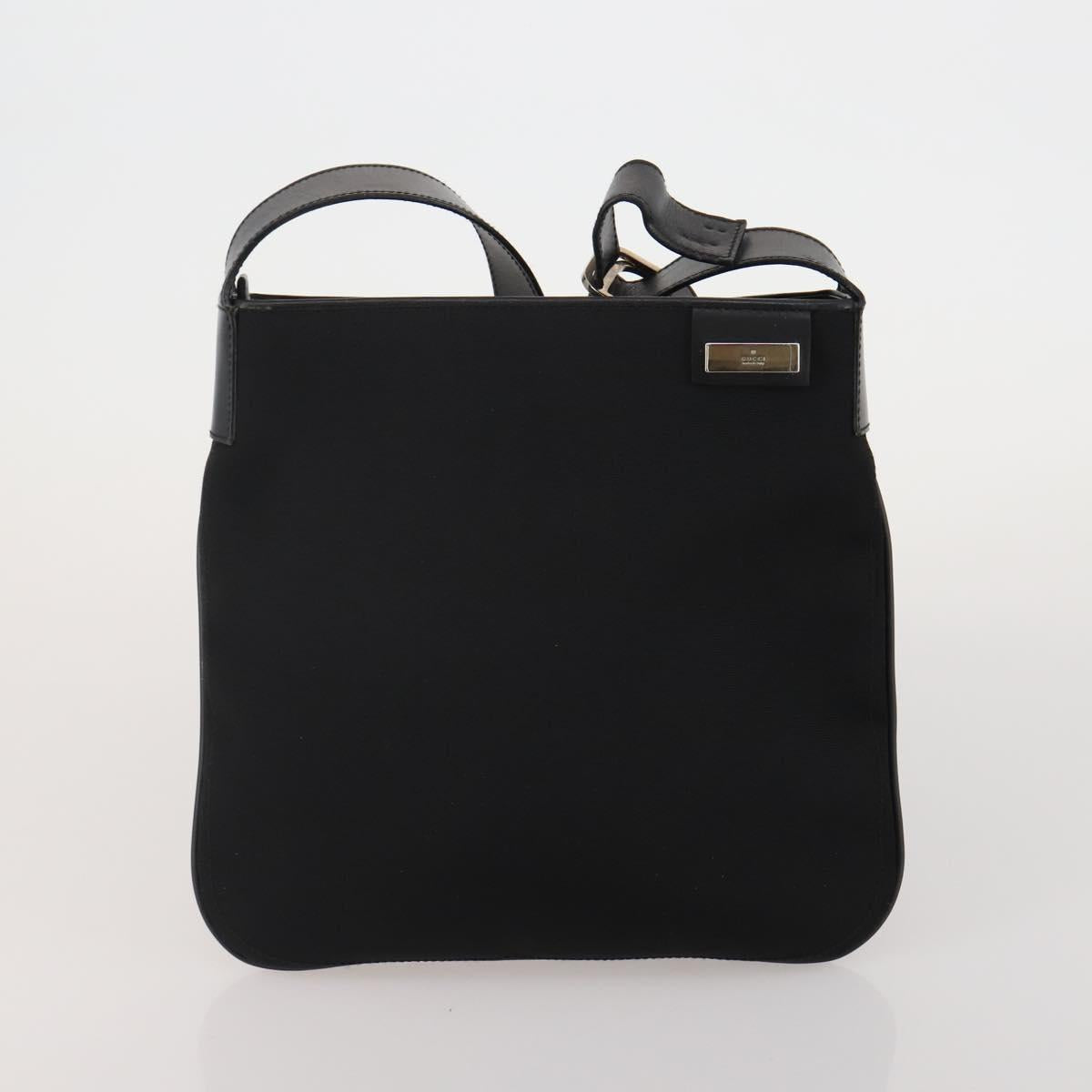GUCCI GG Canvas Micro GG Supreme Shoulder Bag PVC 2 Set White Black Auth 190001