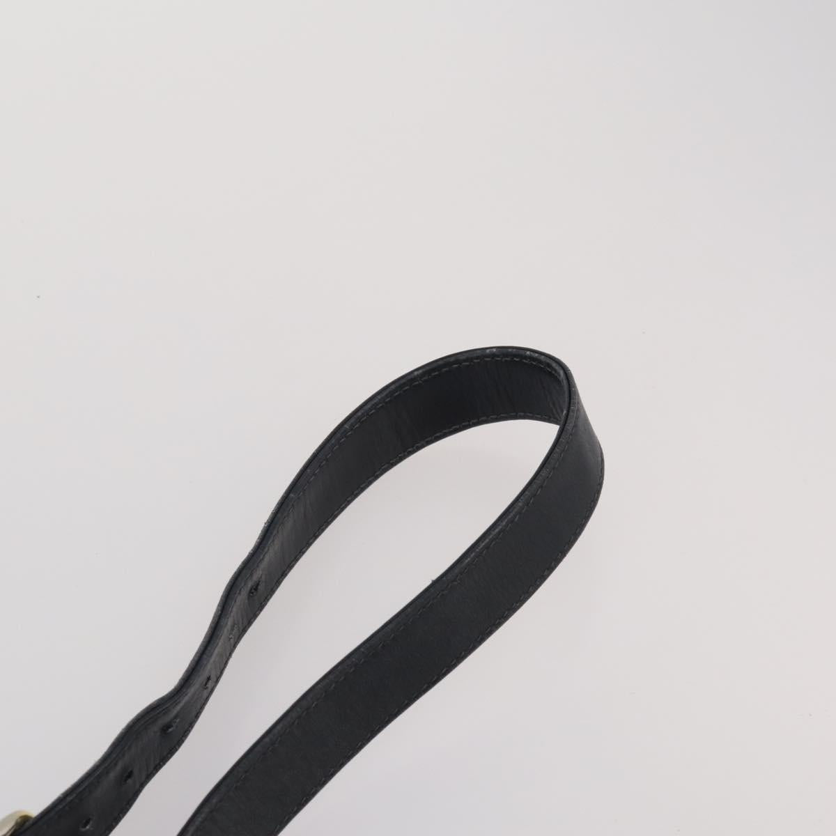 GUCCI GG Canvas Hand Bag PVC 3 Set Black Beige Silver Auth 190003
