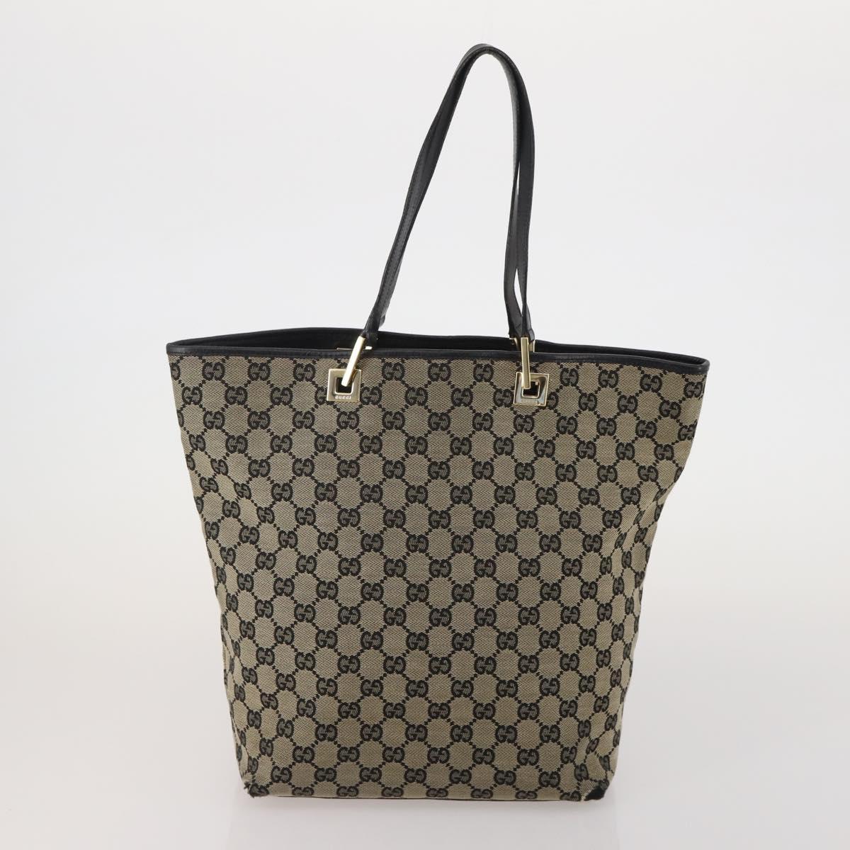 BOTTEGA VENETA Gucci GG Canvas Bag Wool Leather 4 Set Brown Beige Auth 190006